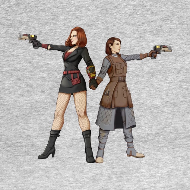 Beth & Odessa Hero Pose by Once Upon a Wasteland